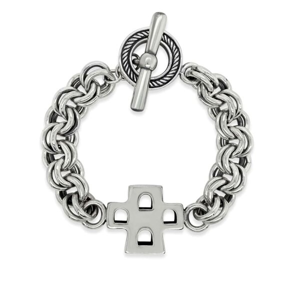 Saint by Sarah Jane Jewelry - Saint Silver Cross Bracelet "EUC"